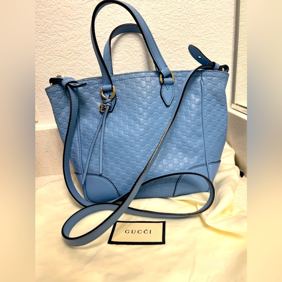 GUCCI BLUE MICROGUCCISSIMA LEATHER
BREE TOP HANDLE SMALL - Picture 2 of 2